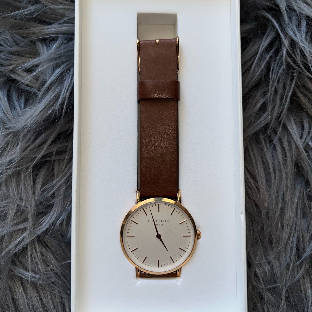 The Tribeca White Brown Rose Gold Watch